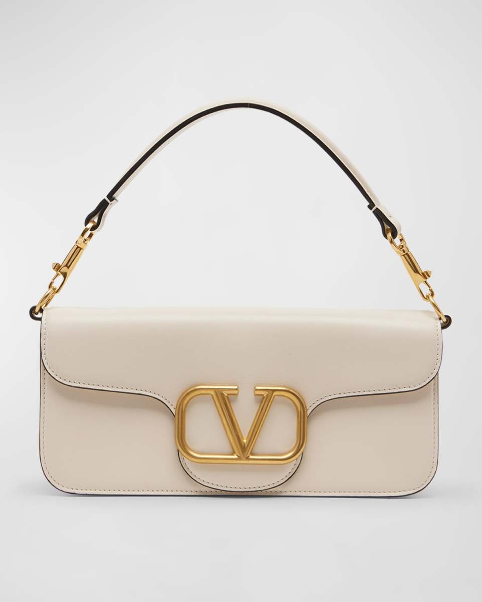 VLogo Lambskin Leather Shoulder Bag